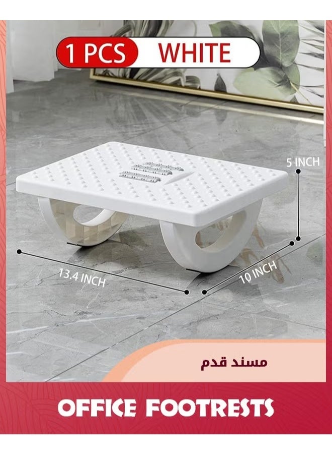 راحة القدم تحت المكتب,هزة القدم مقعد القدم,مقعد القدم الايرغونومية لكرسي المكتب مع سطح التدليك,مقعد القدم لكرسي المكتب السفر المنزلي,أبيض,, - Image 2
