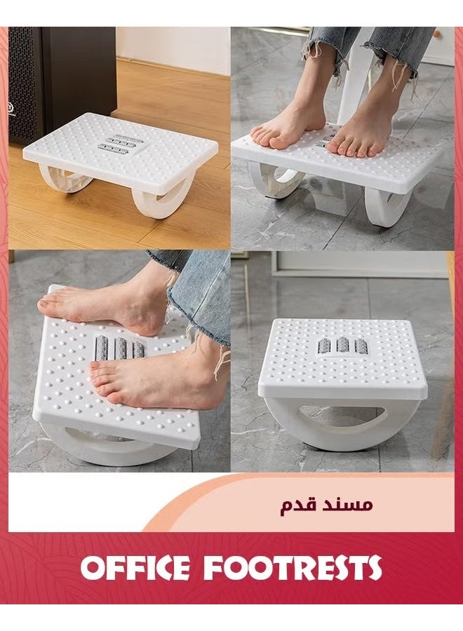 راحة القدم تحت المكتب,هزة القدم مقعد القدم,مقعد القدم الايرغونومية لكرسي المكتب مع سطح التدليك,مقعد القدم لكرسي المكتب السفر المنزلي,أبيض,, - Image 5