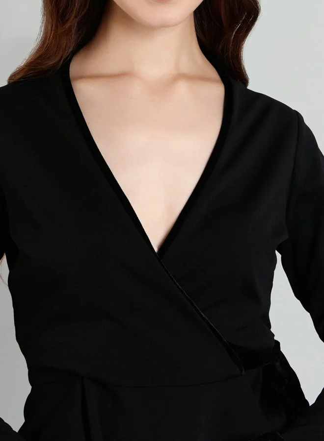 ميش بلوزة بنمط لف