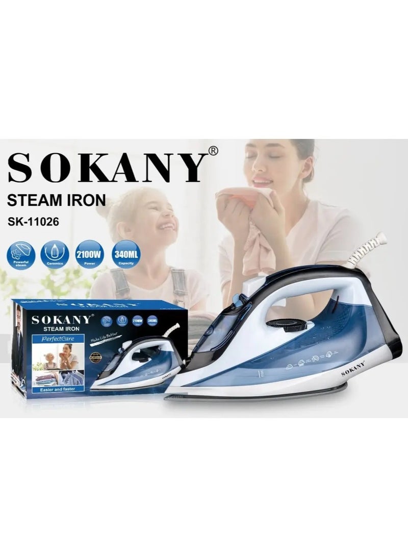 سوكاني مكواة كهربائية سوكاني SK-11026 2100 وات مكواة بخار أوتوماتيكية للملابس مكواة بخار للملابس للأجهزة المنزلية بوظيفة الرش الجاف - Image 1
