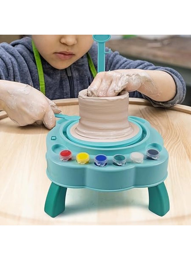 Pottery Making Kit for Kids, Pottery Set with Rolling Wheel, Colors and Drawing Tools, Ages 6+ (Multicolor) - Image 3