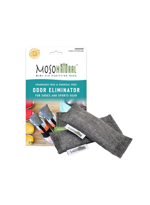 Moso Natural Mini Air Purifying Bag, Pack of 2 For Shoes, Gym Bags & Sport Gear