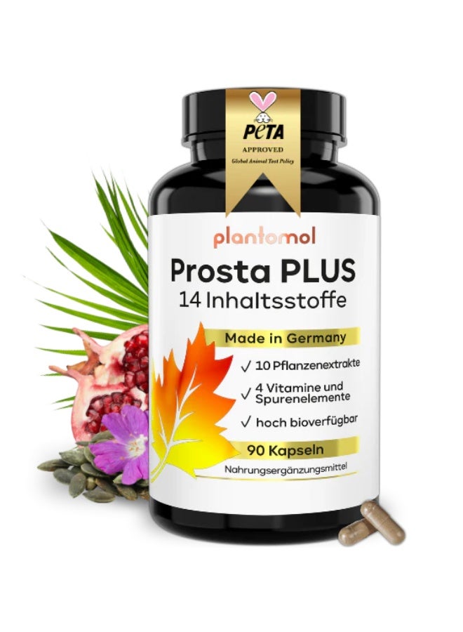 Plantomol Prosta Plus With willow herb, rye pollen, and saw palmetto extract, helps reduce nighttime sleep interruptions, 90 capsules - Image 1