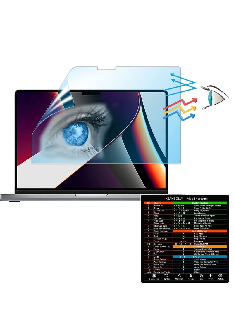 Generic - 1Pack Anti Blue Light Screen Protector for MacBook Pro 14 inch, 2021-2024 (M4/M3 / M3 Pro / M3 Max / M2 Pro / M2 Max / M1 Pro / M1 Max),Model A3112/A3185/A3401/A2918/A2992/A2442/A2779 - Image 1