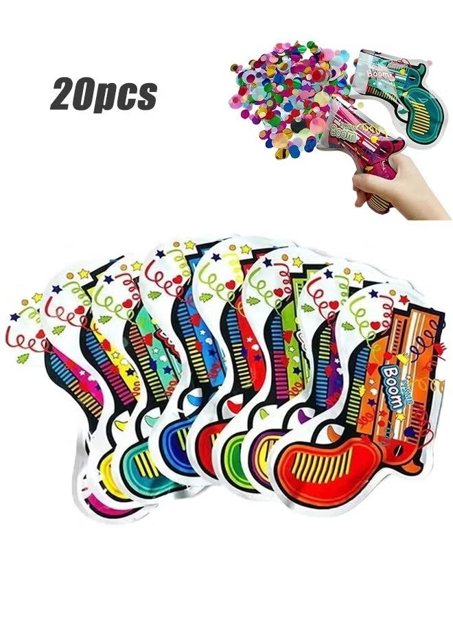 Ailily 20pcs Handheld Automatic Inflatable Small Salute Cannon, Party Toy, Multicolor Confetti Ribbon, Safe Eco-Friendly Party Supplies, Weddings, Graduations, Parties and Celebrations - Color Randomly - Image 1