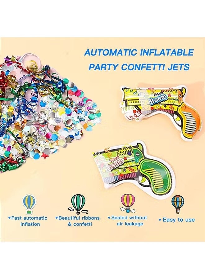 Ailily 20pcs Handheld Automatic Inflatable Small Salute Cannon, Party Toy, Multicolor Confetti Ribbon, Safe Eco-Friendly Party Supplies, Weddings, Graduations, Parties and Celebrations - Color Randomly - Image 3