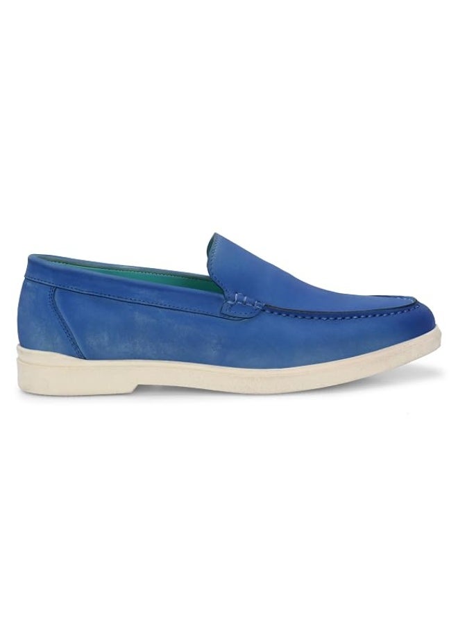 NOAK Organic Cactus Leather Loafer Casual Classic Slip-Ons Driving Loafer and Moccasins|Blue|11UK - Image 3
