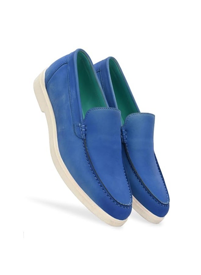 NOAK Organic Cactus Leather Loafer Casual Classic Slip-Ons Driving Loafer and Moccasins|Blue|11UK - Image 4