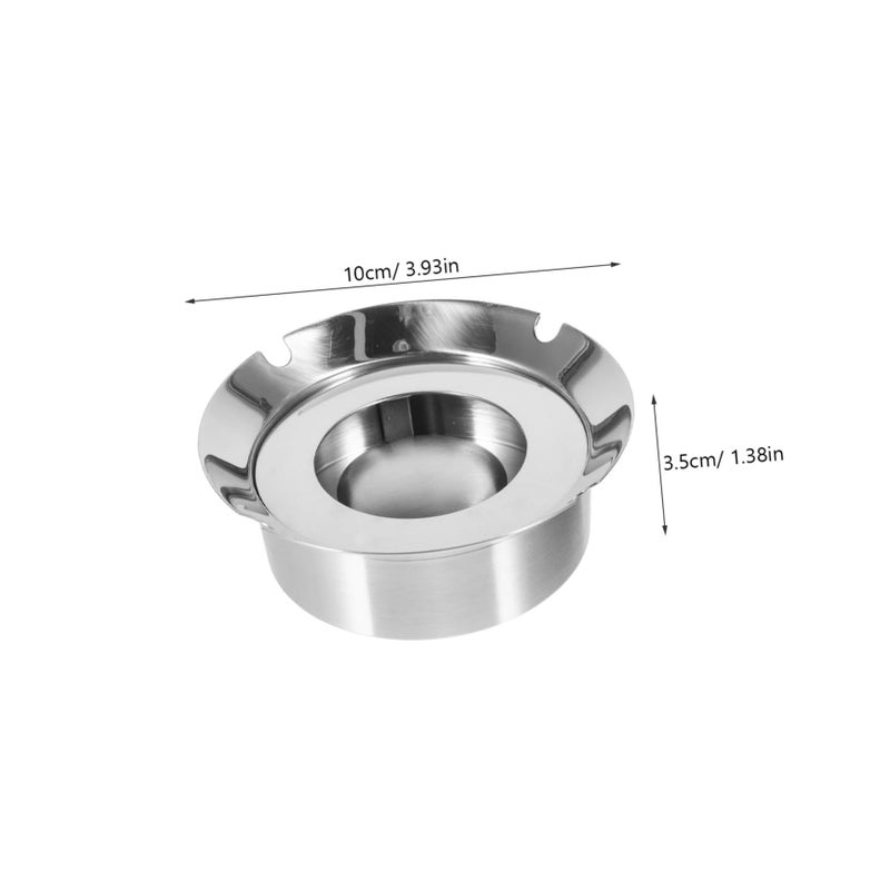 Ciieeo Nordic Stainless Steel Round Ashtray Indoor Outdoor - Image 3