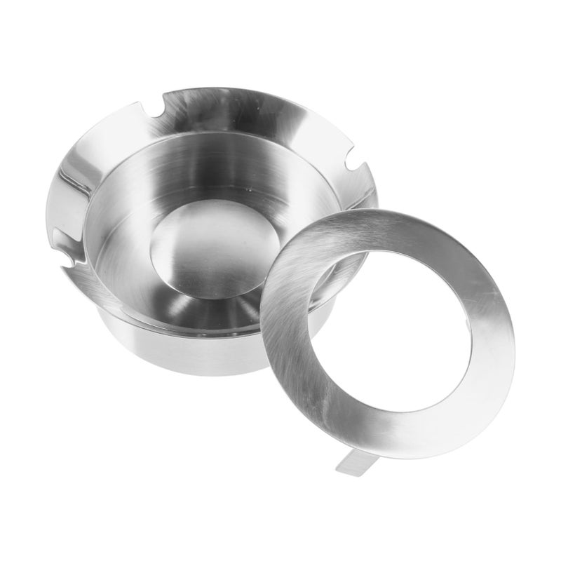 Ciieeo Nordic Stainless Steel Round Ashtray Indoor Outdoor - Image 2