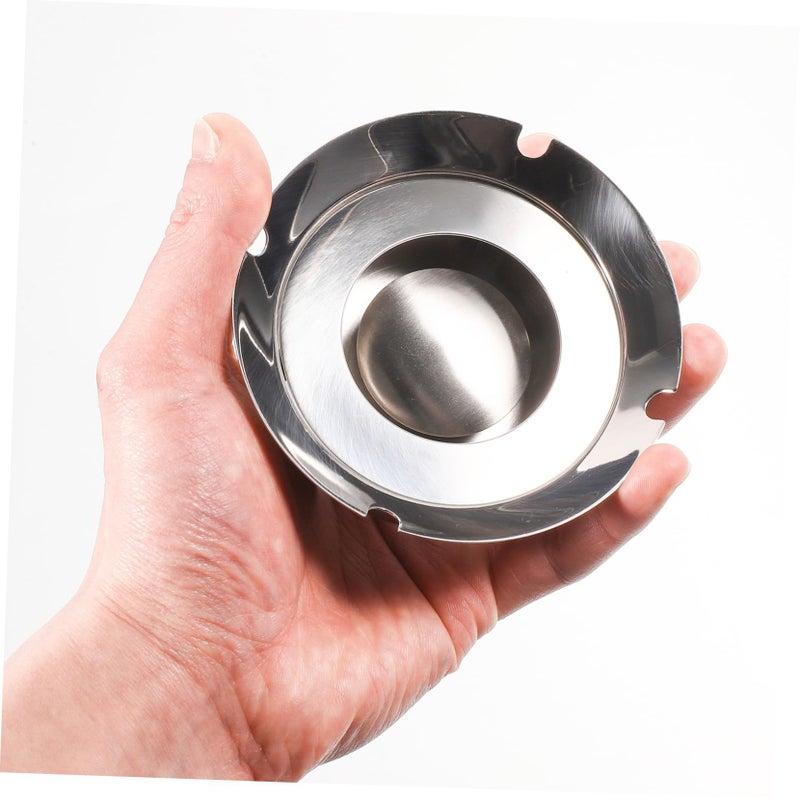 Ciieeo Nordic Stainless Steel Round Ashtray Indoor Outdoor - Image 5
