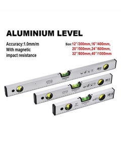Wisemann Leveling Instrument Aluminum Alloy Silver Case Spirit Level 60cm  - Image 4