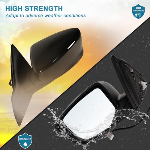 Lqito Left Driver side Mirror Fits 2013-2017 Honda Accord Sedan/Coupe with Power Glass without Heated without turn signals without Blind Spot Match Crystal Black Pearl Replace 76258T2FA11(3Pins) - Image 4