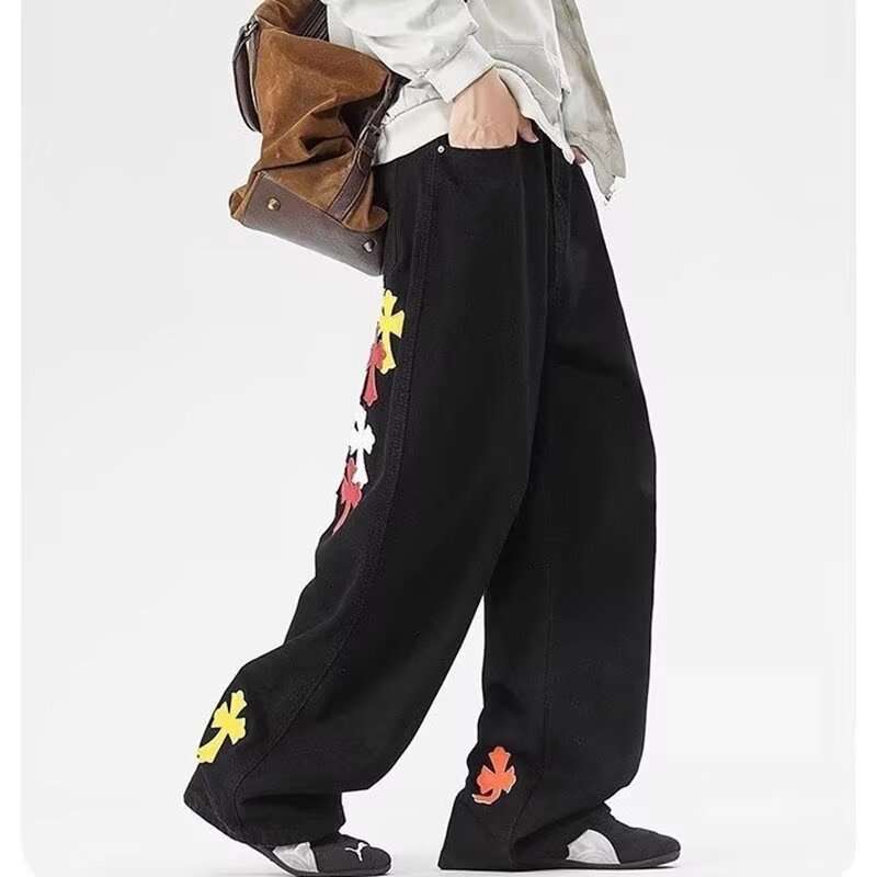 Unisex Classic Denim Jeans Loose Fit Daily Outdoor Wear - Image 1