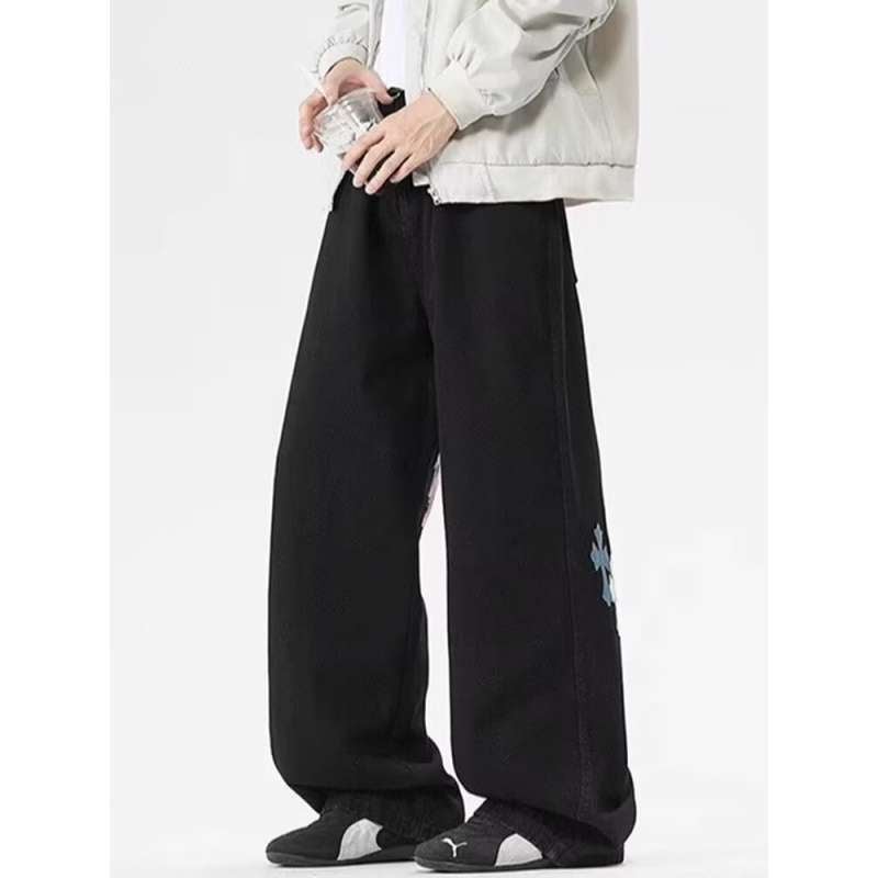 Unisex Classic Denim Jeans Loose Fit Daily Outdoor Wear - Image 3