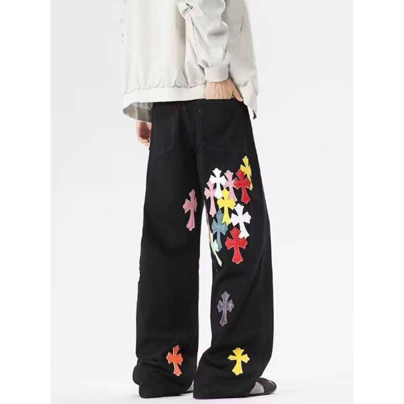 Unisex Classic Denim Jeans Loose Fit Daily Outdoor Wear - Image 2