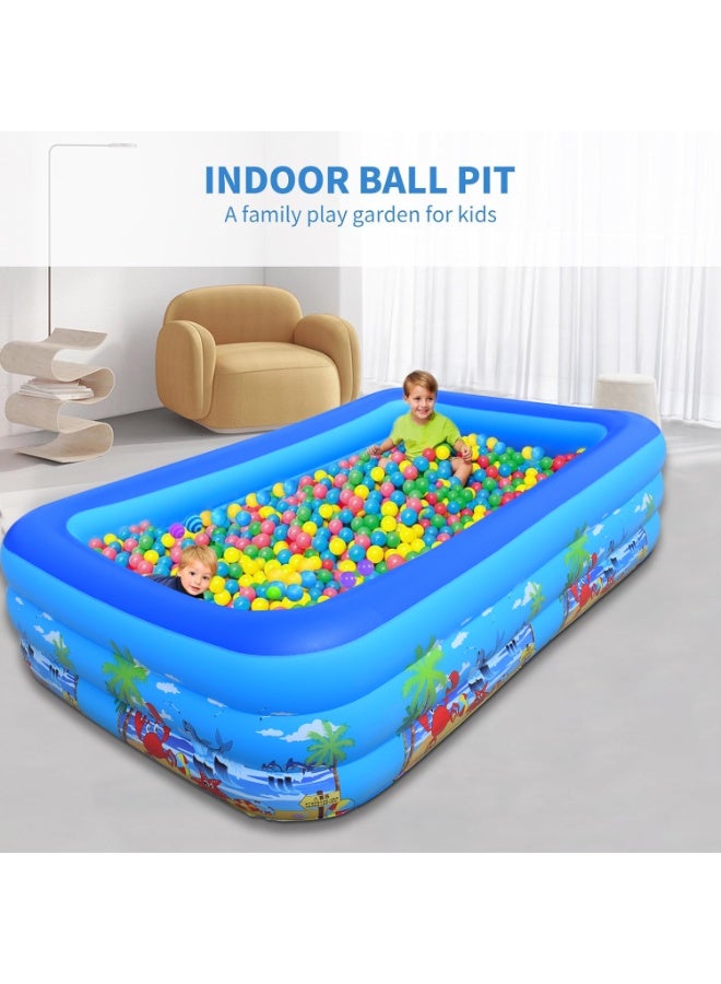 RAKAY Multipurpose Inflatable Pool, 180cm, PVC Family Swimming Pool,PVC material Wall thickness 0.3mm，Thicker and more Durable, Ball Pit and Sand Pool, Beach Theme Design，Great summer toys - Image 2