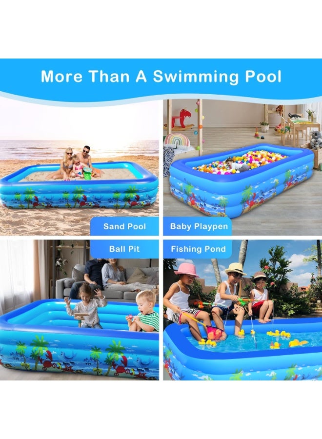 RAKAY Multipurpose Inflatable Pool, 180cm, PVC Family Swimming Pool,PVC material Wall thickness 0.3mm，Thicker and more Durable, Ball Pit and Sand Pool, Beach Theme Design，Great summer toys - Image 4