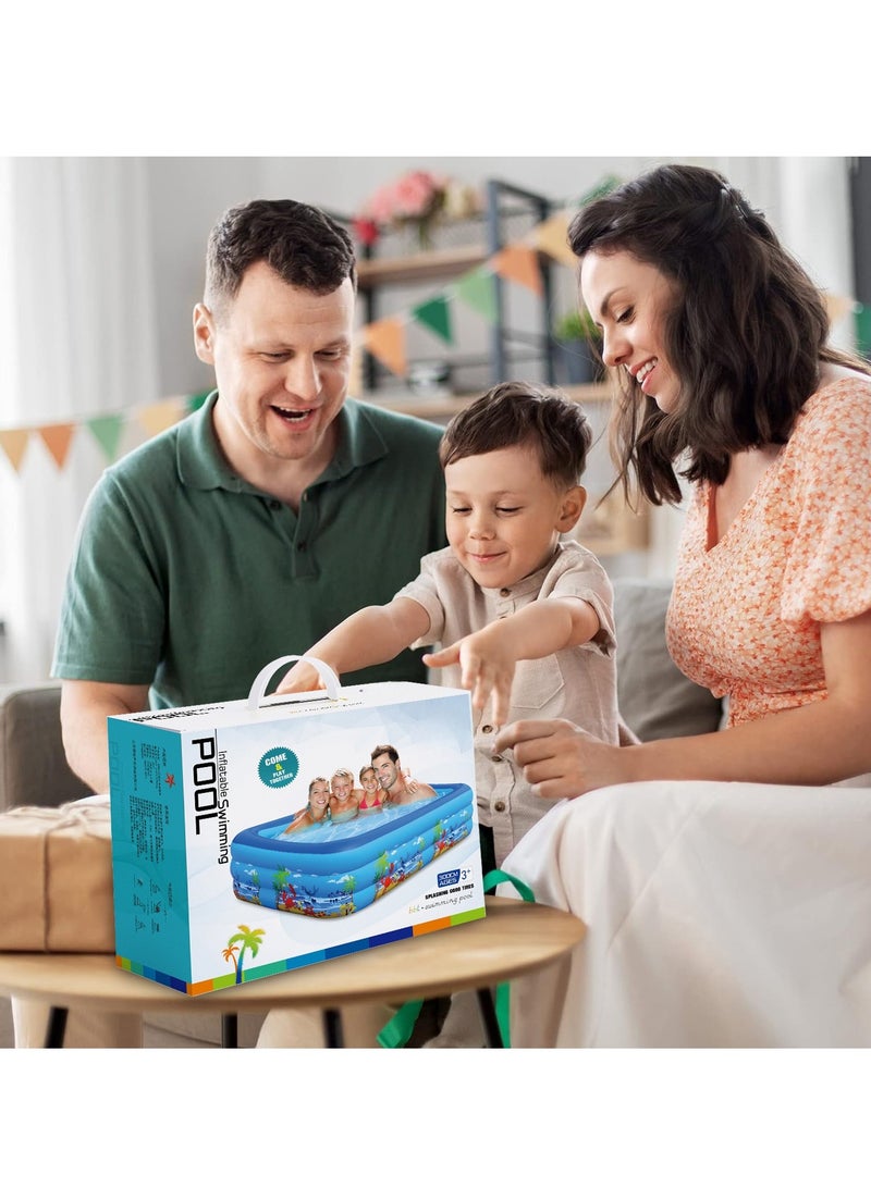 RAKAY Multipurpose Inflatable Pool, 180cm, PVC Family Swimming Pool,PVC material Wall thickness 0.3mm，Thicker and more Durable, Ball Pit and Sand Pool, Beach Theme Design，Great summer toys - Image 3