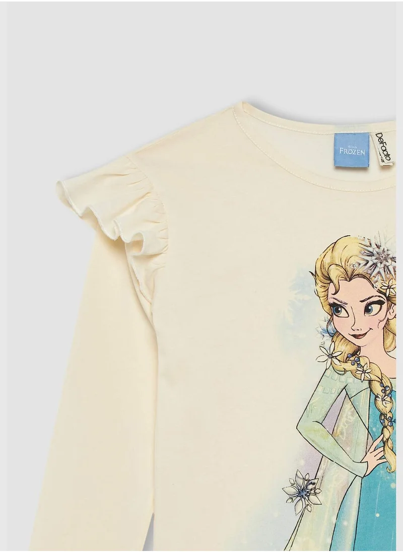 ديفاكتو Girl Frozen Licenced Regular Fit Crew Neck Knitted Long Sleeve Body