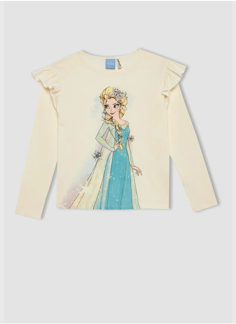 ديفاكتو Girl Frozen Licenced Regular Fit Crew Neck Knitted Long Sleeve Body