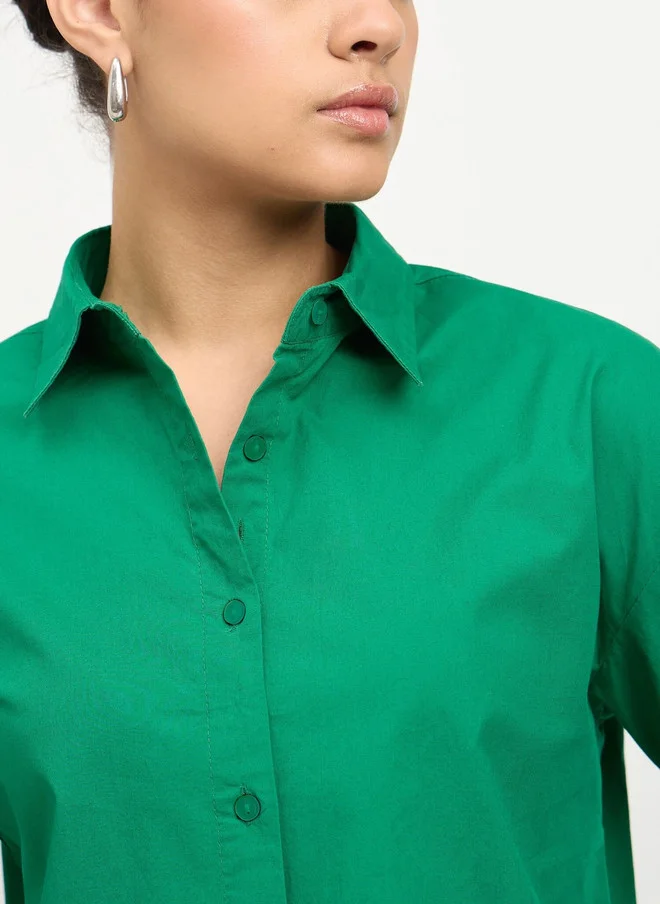 Salt Attire  SALT ATTIRE Women Green Casual Shirt for Women | Best Price UAE