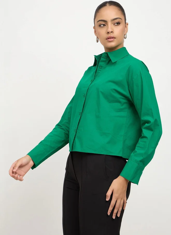 Salt Attire  SALT ATTIRE Women Green Casual Shirt for Women | Best Price UAE