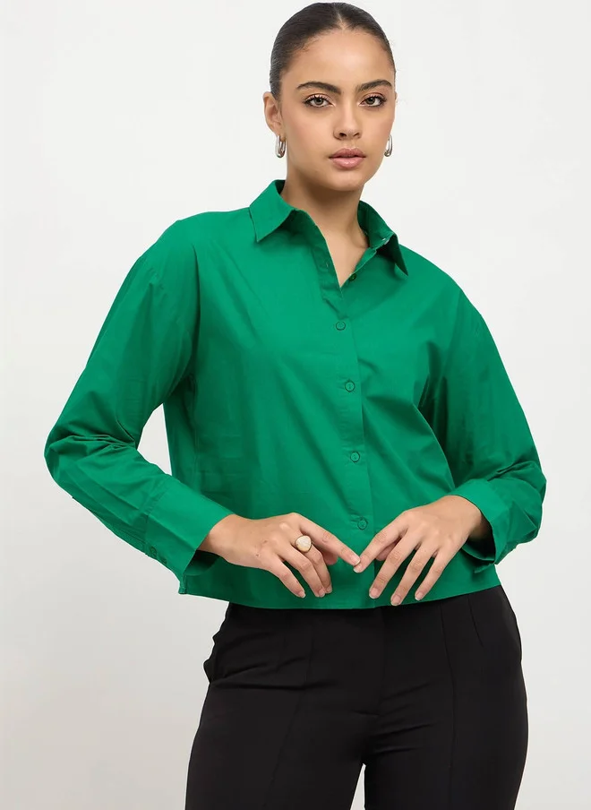 Salt Attire SALT ATTIRE Women Green Casual Shirt