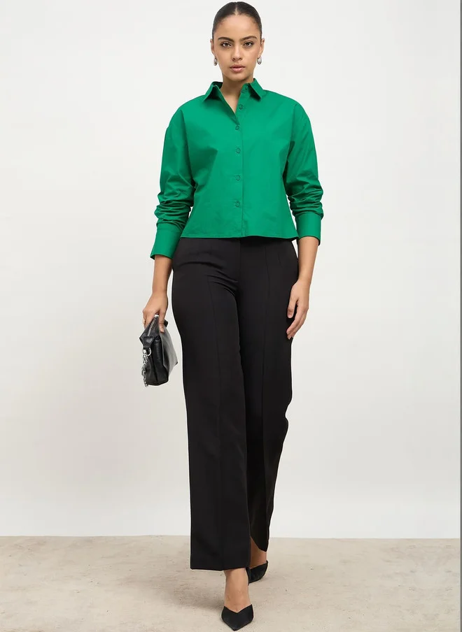Salt Attire SALT ATTIRE Women Green Casual Shirt