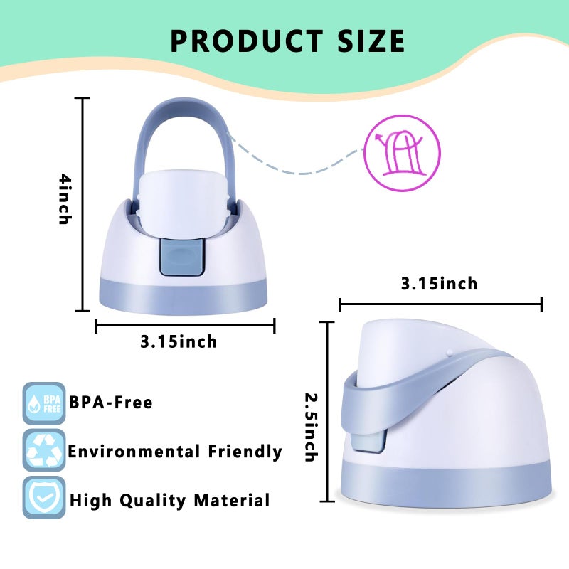 Ntiera Replacement Lid For Owala Freesip Water Bottle  Compatible With Owala Lid And Cap  Premium Accessories For 16Oz 24Oz 32Oz 40Oz Bottles Leak-Proof Bpa-Free(Light Blue) - Image 2