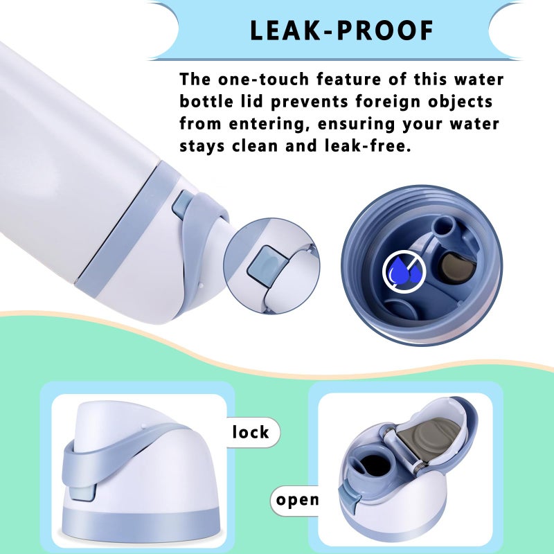 Ntiera Replacement Lid For Owala Freesip Water Bottle  Compatible With Owala Lid And Cap  Premium Accessories For 16Oz 24Oz 32Oz 40Oz Bottles Leak-Proof Bpa-Free(Light Blue) - Image 4