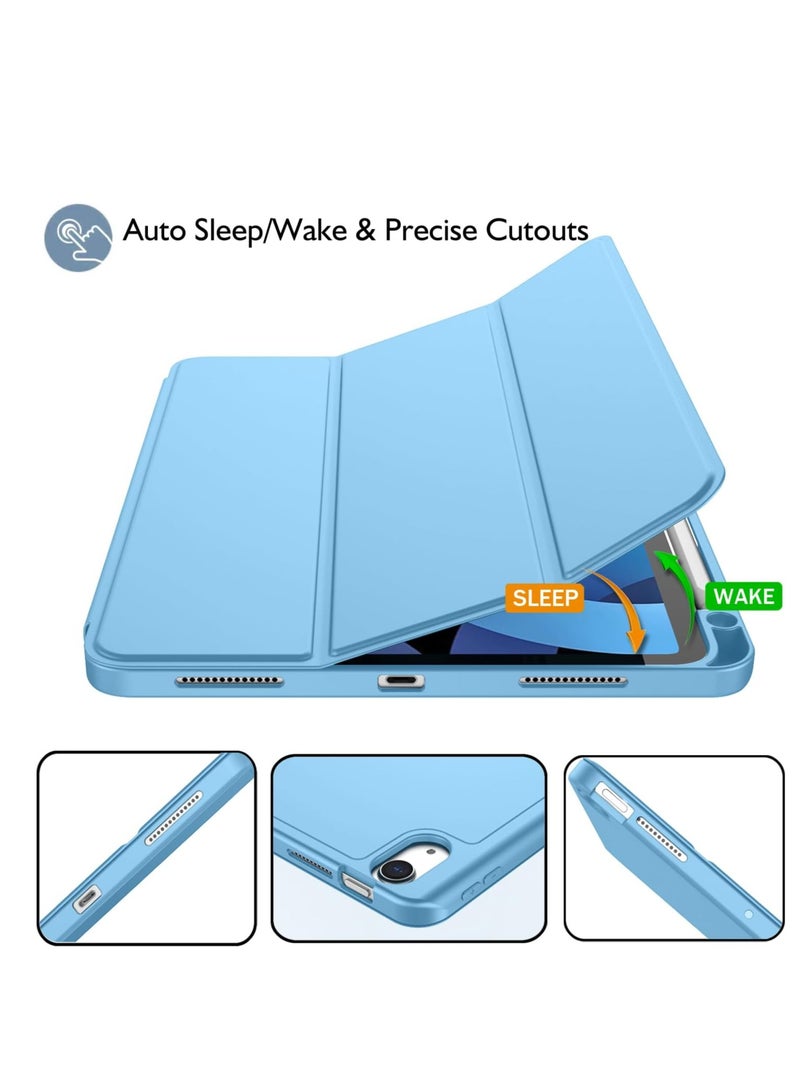 ELTRAZONE Premium iPad Air Case (11-Inch, 2024) – Fits 4th, 5th, and 6th Gen, Azure Blue Smart Cover with Touch ID & Auto Wake/Sleep - Image 5