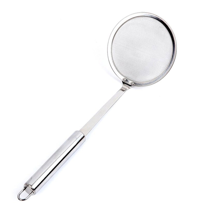 TEMCHY Hot Pot Fat Skimmer Spoon - Stainless Steel Fine Mesh Strainer for Skimming Grease and Foam - Image 1