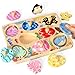 Zeoddler Wooden Puzzles for Toddlers 8 Pcs Sea Animal Matching Egg Puzzle Montessori Toys for Boy Girl Easter Birthday Gifts Preschool Learning Activities Educational Toys for Boys Girls - Image 2