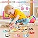 Zeoddler Wooden Puzzles for Toddlers 8 Pcs Sea Animal Matching Egg Puzzle Montessori Toys for Boy Girl Easter Birthday Gifts Preschool Learning Activities Educational Toys for Boys Girls - Image 4