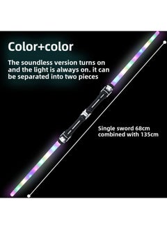 Laser Sword Retractable Lightsaber Two-in-one Seven-color Flash Stick Stall Export Special Logo-Color:7 Colored Lightsaber (Silent)-no Battery Pack