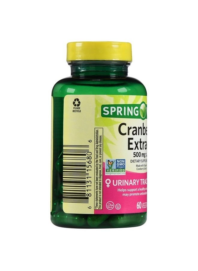 SPRING VALLEY - Cranberry Extract, 60 count, 500 mg per Capsule - Image 1