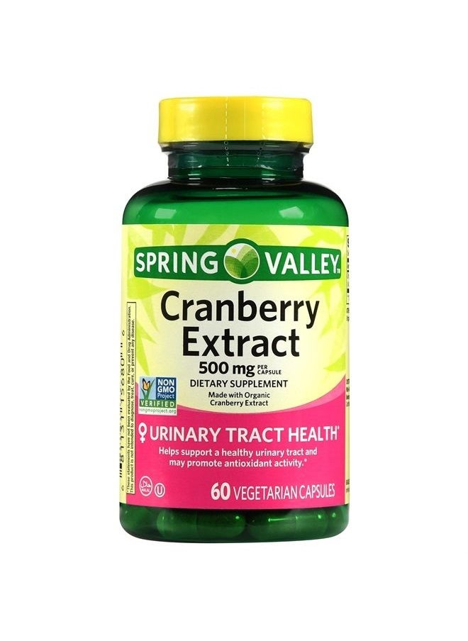 SPRING VALLEY - Cranberry Extract, 60 count, 500 mg per Capsule - Image 1