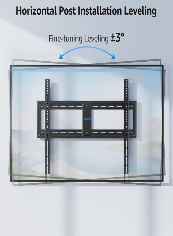 MOUNTUP Fixed TV Wall Mount for Most 50-100" TVs, 1.3” Slim Low Profile TV Mount with Level Design, Heavy Duty Mount for Large TVs, Fits 16"-32" Studs, Max VESA 800x600mm 199 LBS Loading MU0093 - Image 5