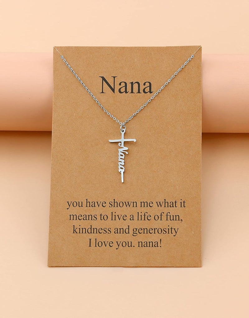 Lcherry Faith Cross Pendant Necklace for Women Religious Christian Jewelry Mother's Day Gifts for Women - Image 5