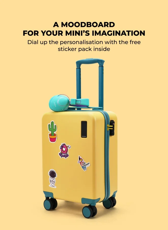موكوبارا للتجارة ذ.م.م The Moko Blocks Unbreakable Polycarbonate Extra Light Weight Kids Luggage | Hard Trolley Suitcase for Kids (38 cms (7-12 Years), Cotton Candy)