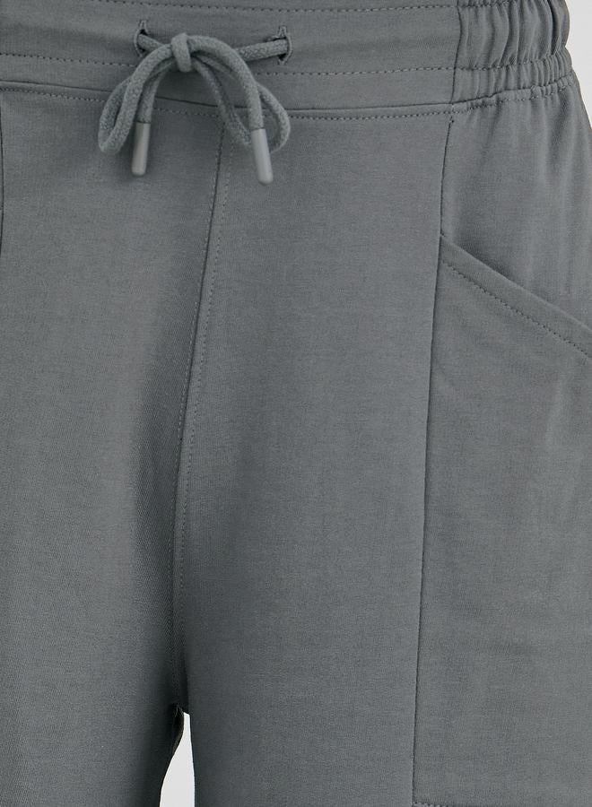 Styli Styli Solid Cut and Sew Wide Leg Joggers - Image 3