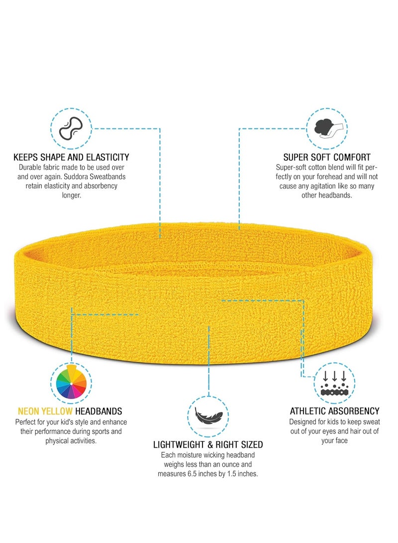 إسكدنيا طقم أربطة العرق للأطفال والكبار: 2 سواران للمعصم و1 عصابة للرأس، كرة السلة والصالة الرياضية، إكسسوارات رياضية ماصة للرطوبة - Image 2