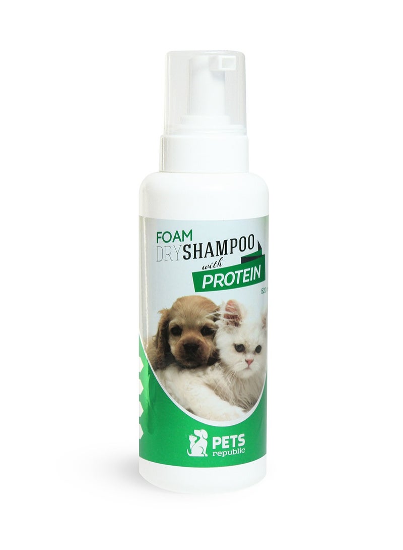 Pets Republic Foam Dry Shampoo with Protein 520ml