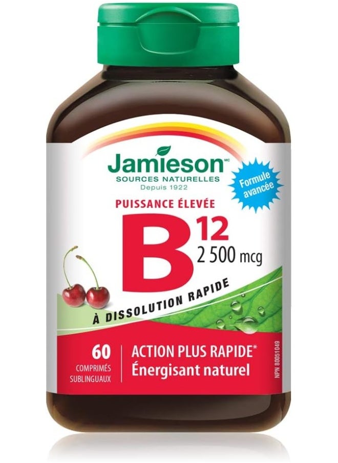 Jamieson Vitamin B12 2,500 Mcg (Methylcobalamin), 60 Sublingual Tablets  - Image 2
