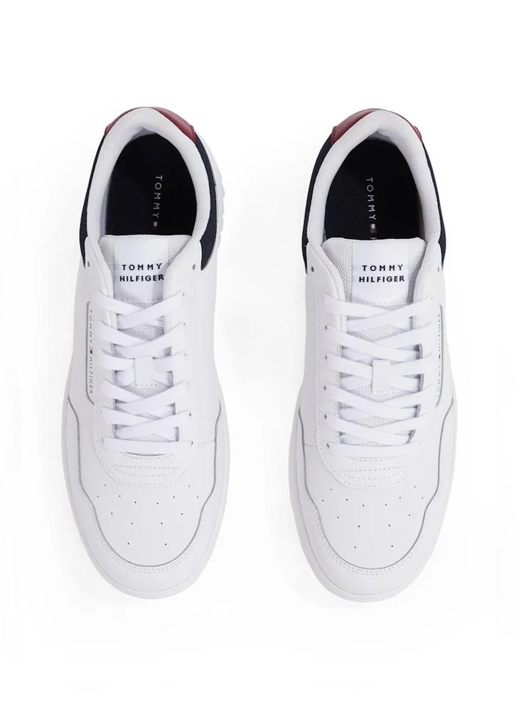 TOMMY HILFIGER Lace Up Low Top Leather Sneakers