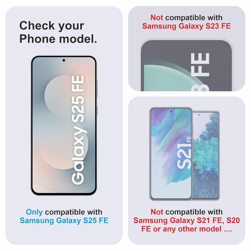 Skyddshield Military-Grade Gorilla Tempered Glass For Samsung Galaxy S25 FE (6.7 Inch) With Installation Kit | Edge to Edge Coverage | Black - Image 2