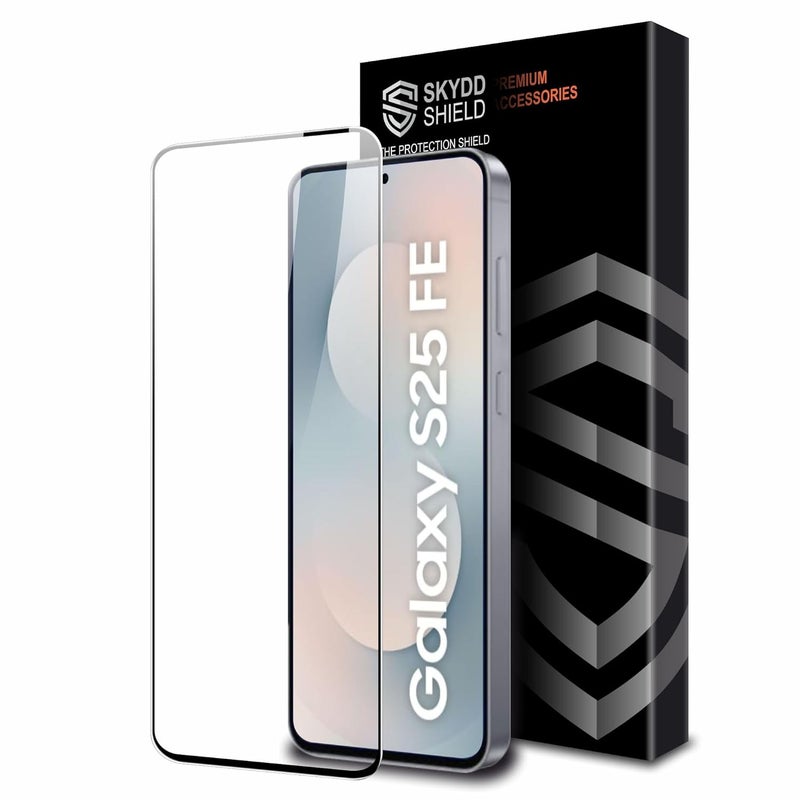 Skyddshield Military-Grade Gorilla Tempered Glass For Samsung Galaxy S25 FE (6.7 Inch) With Installation Kit | Edge to Edge Coverage | Black - Image 1