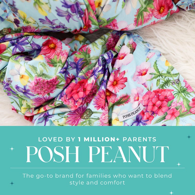 Posh Peanut Soft Baby Swaddle & Headband Set â€“ Viscose from Bamboo Newborn Wrap Receiving Blanket, Nursing or Stroller Cover (Hadley - Image 5