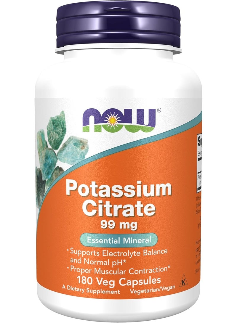 NOW Foods Potassium Citrate - 180 Capsules